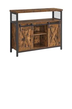 NEW VASAGLE Rustic Storage Cabinet / Sideboard / Coffee Bar – Still in Box