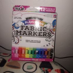 rainbow fabric markers
