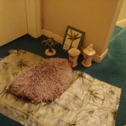 Decorative Palm Tree Bathroom Set