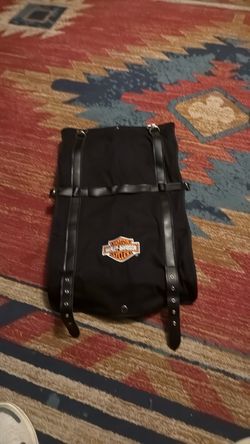 black Harley-Davidson multi-purpose roll-up 8-pocket travel