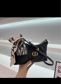 Dior Caro Black Quilted Leather Shoulder Bag