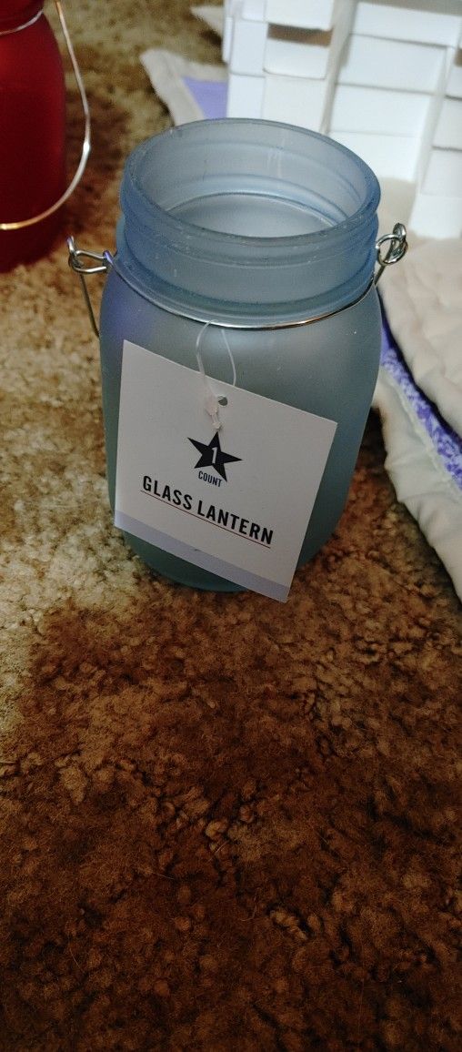 Blue Glass Lanterns