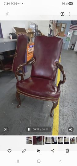 eight classic leather chairs 50 per ech