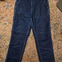 Vintage Carhartt Men's Fire-Resistant Denim Jeans Size 36x32