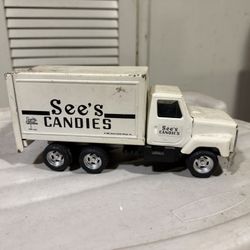 Vintage Ertl Pressed Steel Box Truck - See's Candies - #1569 Made in USA
