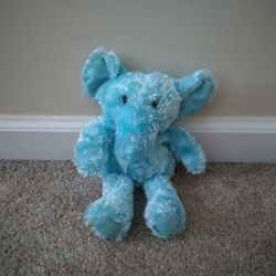 Blue Fluffy Elephant 9" Stuffed Animal
