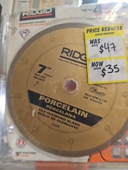 Ridgid porcelain blade