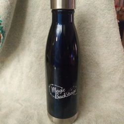 Brand New Disney Magic Backstage Dark Blue Steel Water Bottle (Holds Approximately 16ozs)