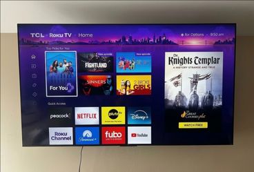 TCL Roku Smart TV Flat Screen With Wall Mount