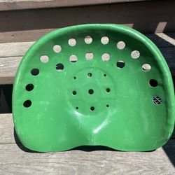 John Deere Vintage Tractor Seat - Good Cond.