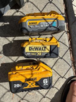 3 Dewalt 20v Max Batteries work great