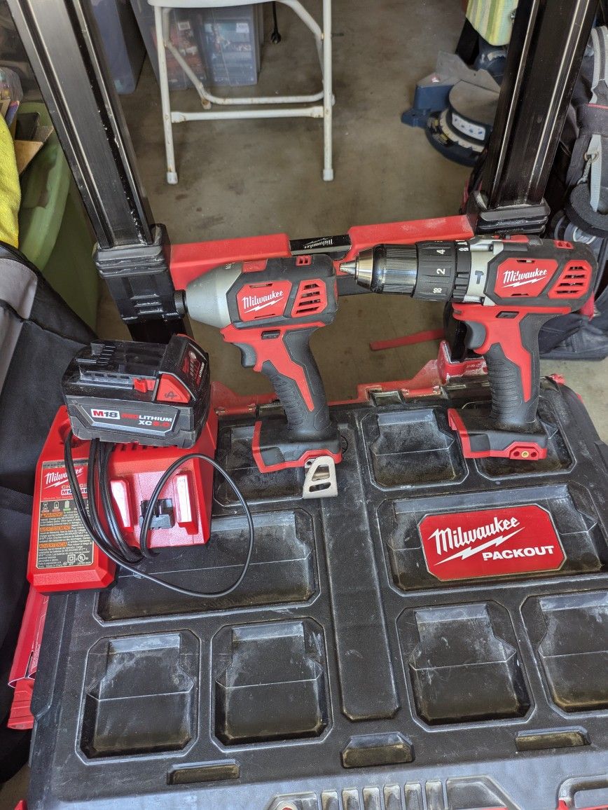 Impact Driver/1/2 Hammer Drill/Charger/M18red Lithium XC5. 0 Battery
