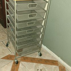 2 Makeup storage unit with 7 drawers.