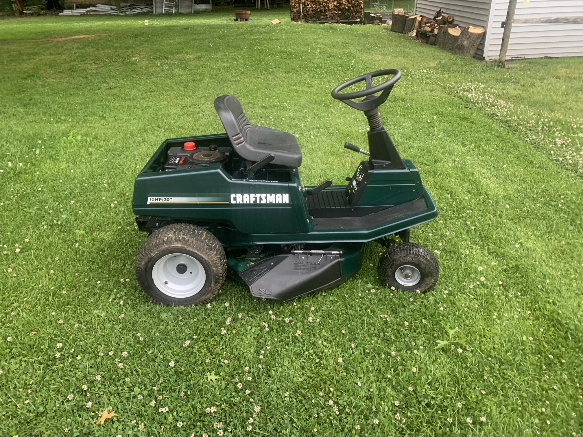 Craftsman 30 inch riding mower 10 hp sales