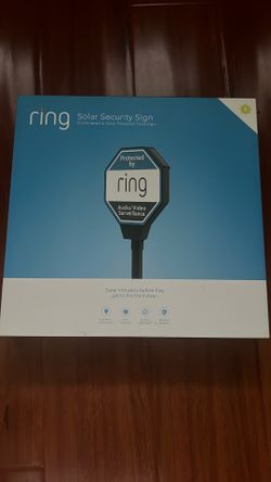 Ring Solar Security Sign ( Solar Powered )