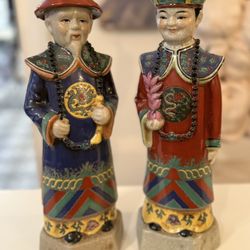 Chinese Porcelain Emperors 14” Statue (Qing Dynasty)