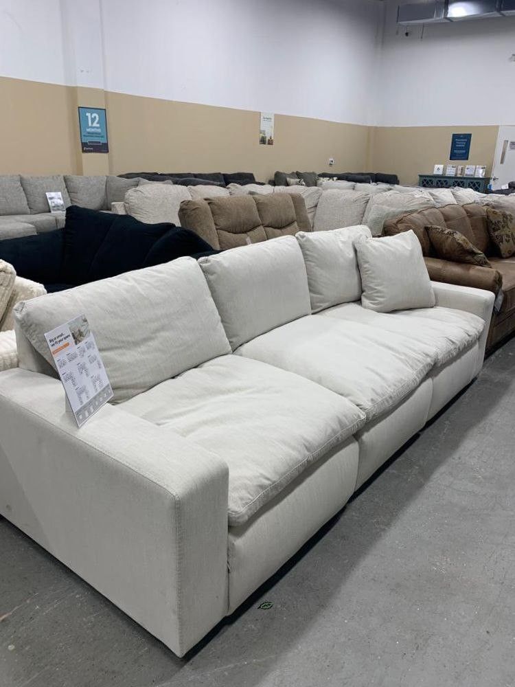 Savesto Ivory 3 Piece Modular Sofa
