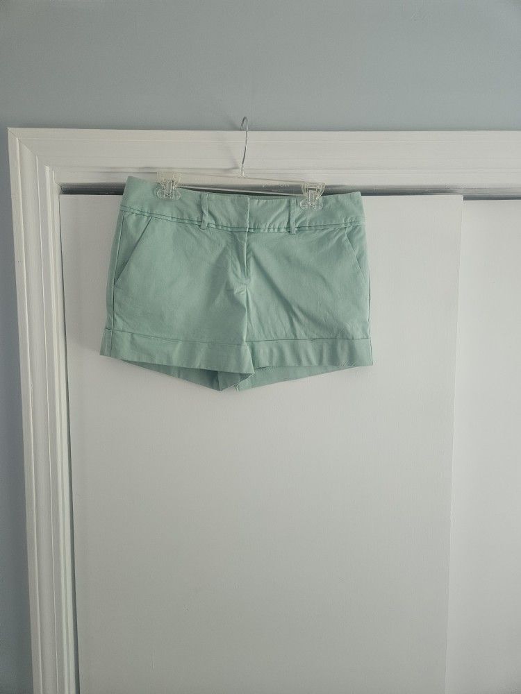 Women's New York & Company 7th Avenue Light Green 8 Shorts