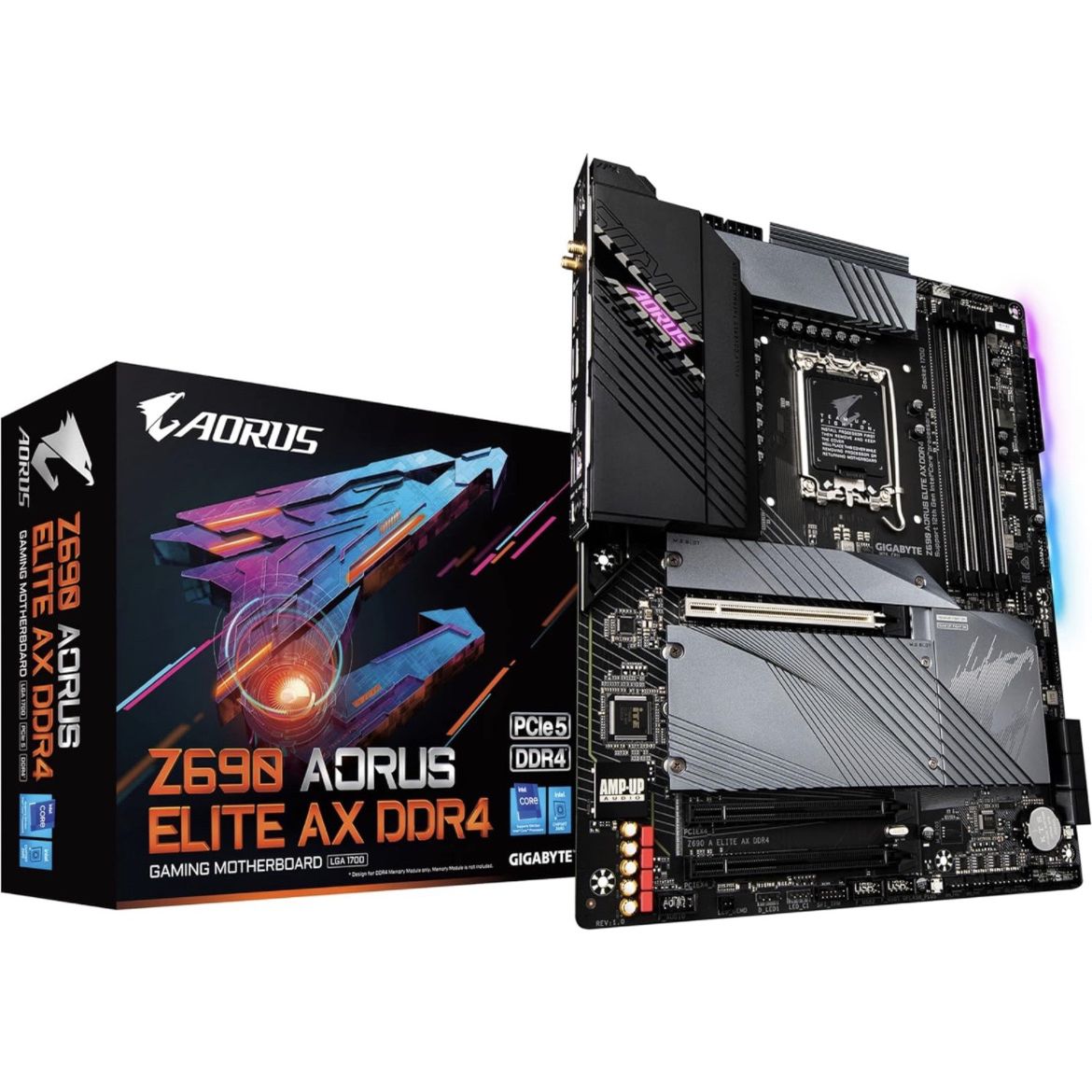 GIGABYTE Z690 AORUS Elite AX DDR4 (LGA 1700/ Intel Z690/ ATX/ DDR4 & Corsair VENGEANCE LPX DDR4 64GB (2x32GB) 3200MHz CL16 Intel XMP 2.0 