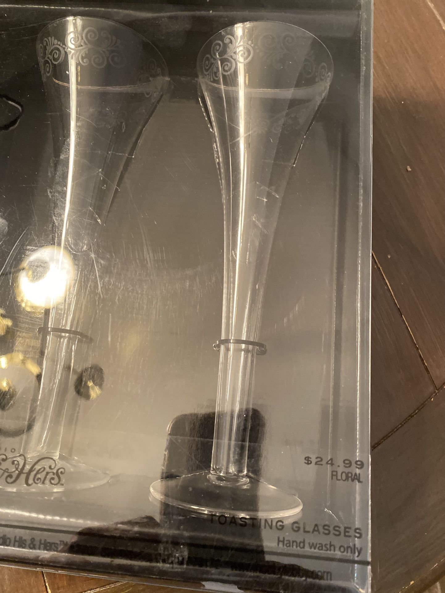Toasting Glasses ( new in sealed box ) for Wedding or special occasion