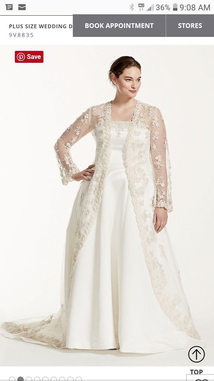 Wedding Gown with Lace Jacket