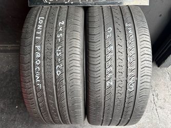 245-45-20 Continental Procontact Used Tire Pair $130 Free Mounting and Balancing