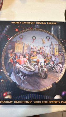 Harley Davidson holiday parade collector plate