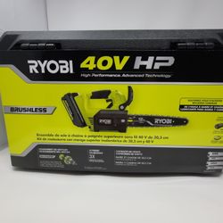 RYOBI 40V HP Brushless 12" Chainsaw Kit Battery + Fast Charger NEW