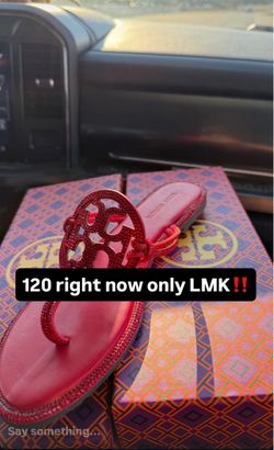 Tory Burch Miller Crystal Sandals Red