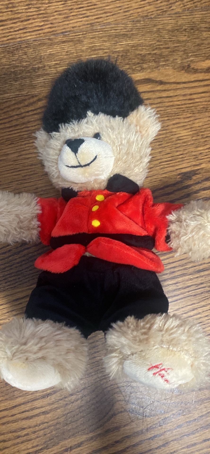 Hamleys of London Brown British Teddy Bear Palace Guard Plush 12”