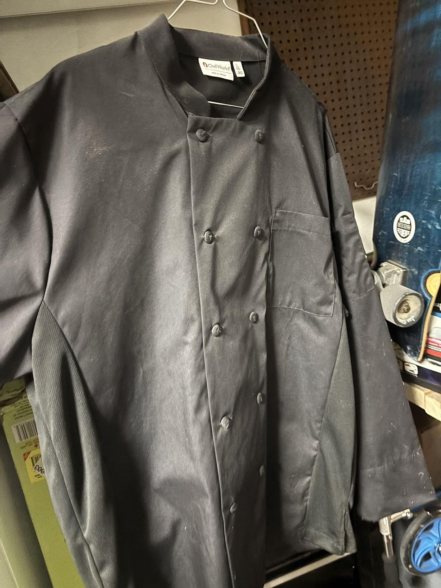 Chef Works Long Sleeve Black Chef Coat