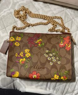 Coach Signature Floral Crossbody Bag