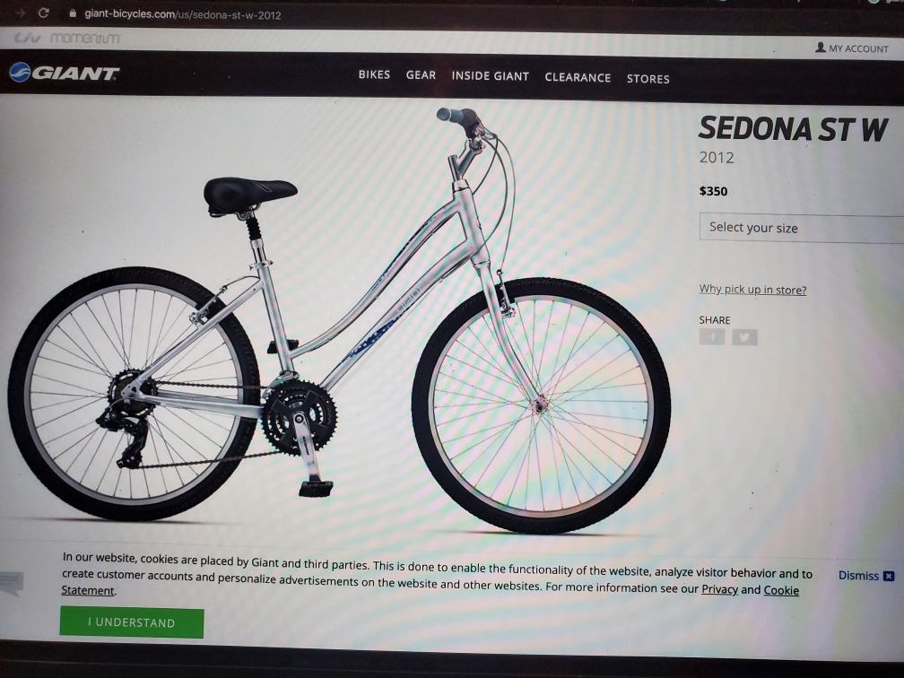 Giant Sedona St Womens Comfort Bicycle for Road or Offroad Medium size