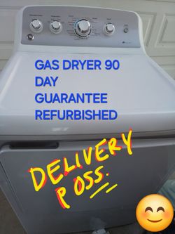 DRYER GAS FREE DELIVERY POSSIBLE REFURBISHED GE BRAND 90 DAY GUARANTEE