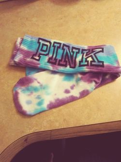 Pink Knee High Tye Dye Socks