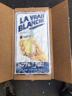 Metal Beer Sign La Vraie Blanche Hoegaarden