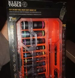 Klein Tools Flip-20 Deep Well Heavy Duty Socket Set