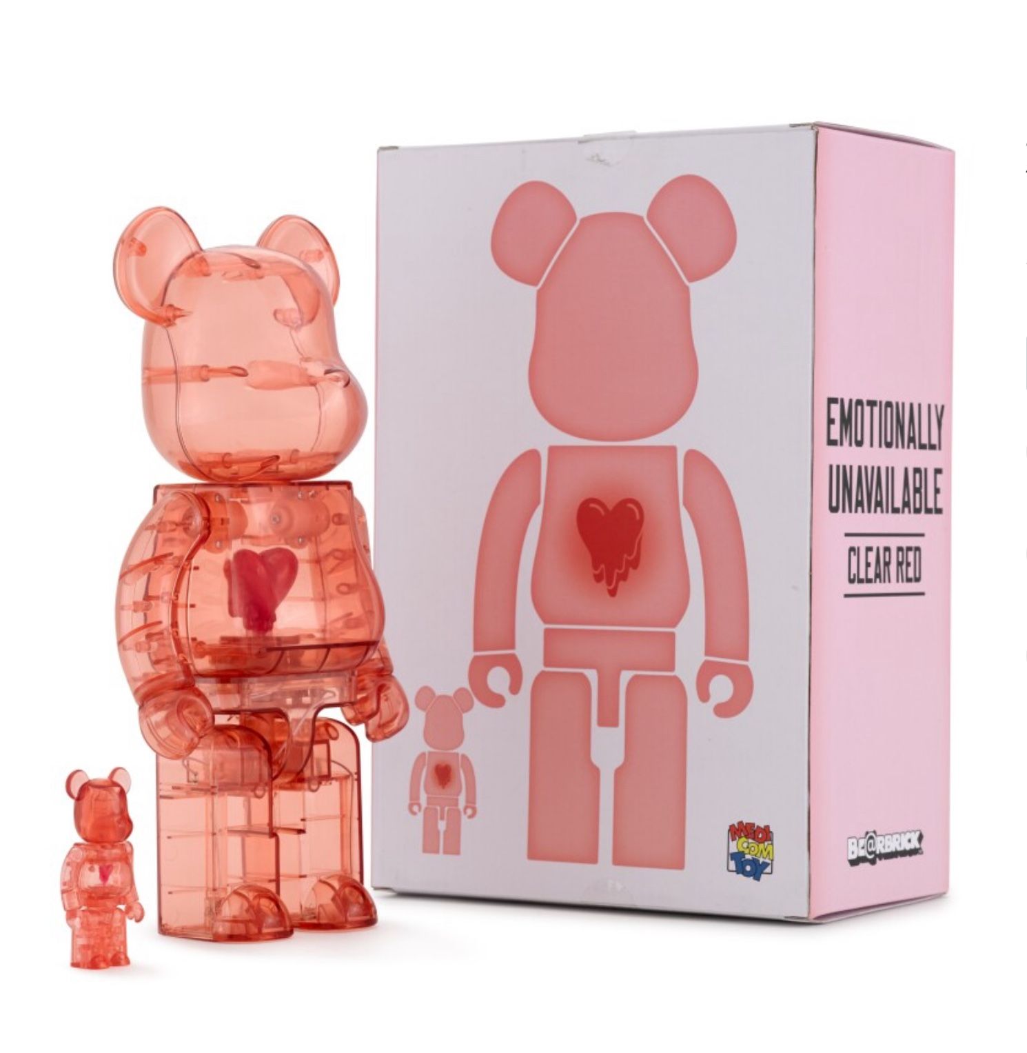 Be@rbrick X Emotionally Unavailable Red Heart 100% & 400% Set for