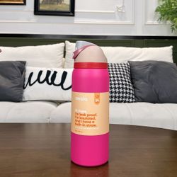 owala 24oz/32OZ Insulated Stainless Steel Water Bottle Double-Layer Kettle With Straw Vacuum Flasks For Sports Travel