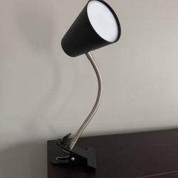 Black Clip-On Desk Lamp
