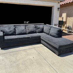 Beautiful Gray Sofa Sectional Couch + Free Delivery