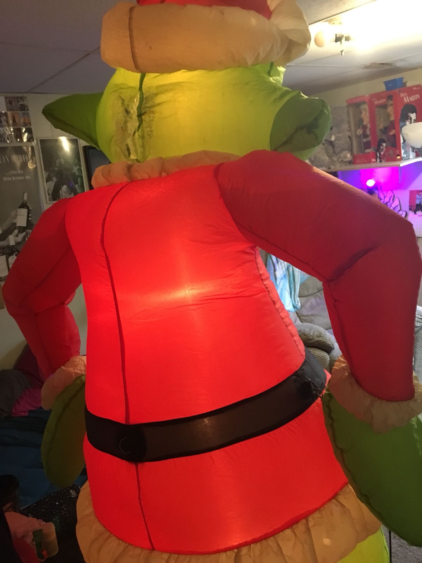 Rare 2001 Gemmy Airblown inflatable grinch Christmas blow up 8ft tall