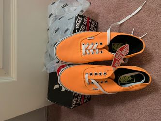 Brand new orange Vans - size men’s 7.5 or women’s 9.5