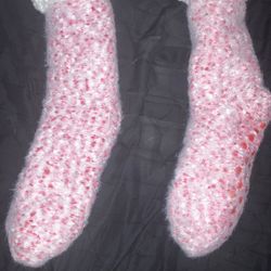 Thick Pink Fuzzy Socks