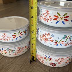 Temp-tations by Tara Spring Seasonal 6-Piece Enamel on Steel Bowl Set with Lids