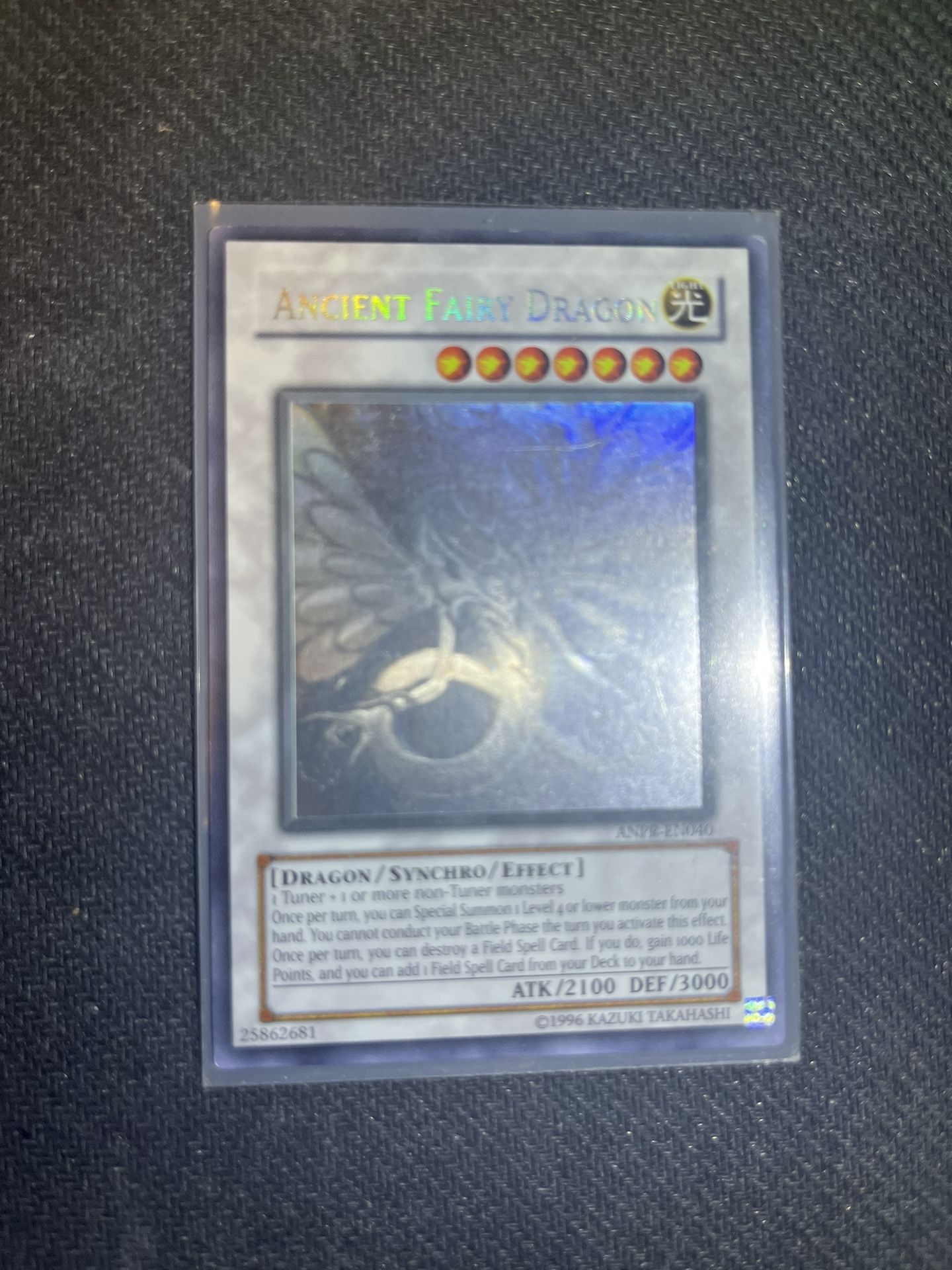 Yugioh Ancient Fairy Dragon Unlimited Ghost Rare