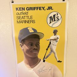 Ken Griffey Jr. Signed LE Seattle Mariners 24x36 Poster Board #785