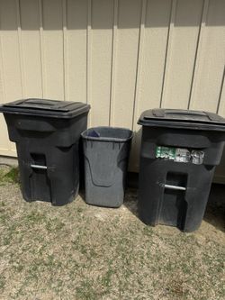 Big 50 gallon trash cans , both for $35