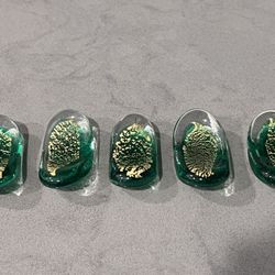Green With Gold Color Chopstick Holder 