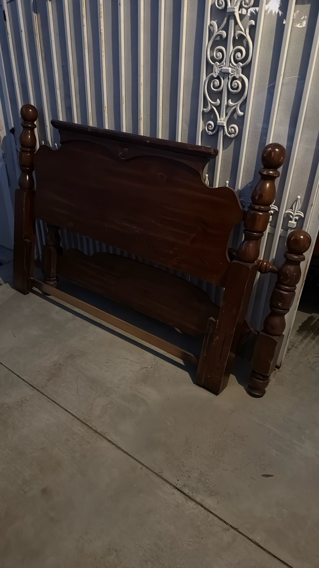 Free All Wood Queen Bed Frame